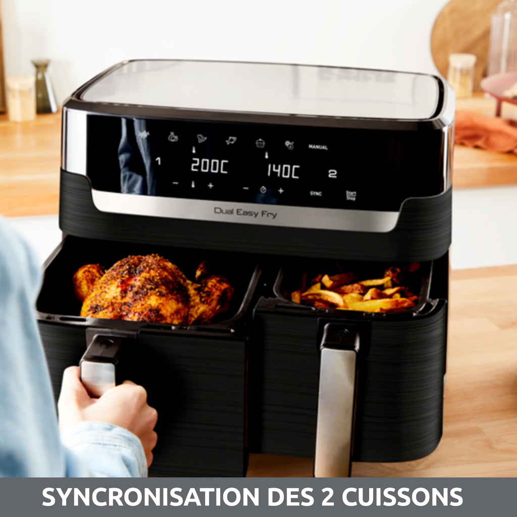 Moulinex Easy fry Collection Ivory, 8L, Up to 8 people, 6 Intuitive Programs, Air Fryer, Full Meal, Sync, Energy Saving, Dedicated App, EZ901AF0